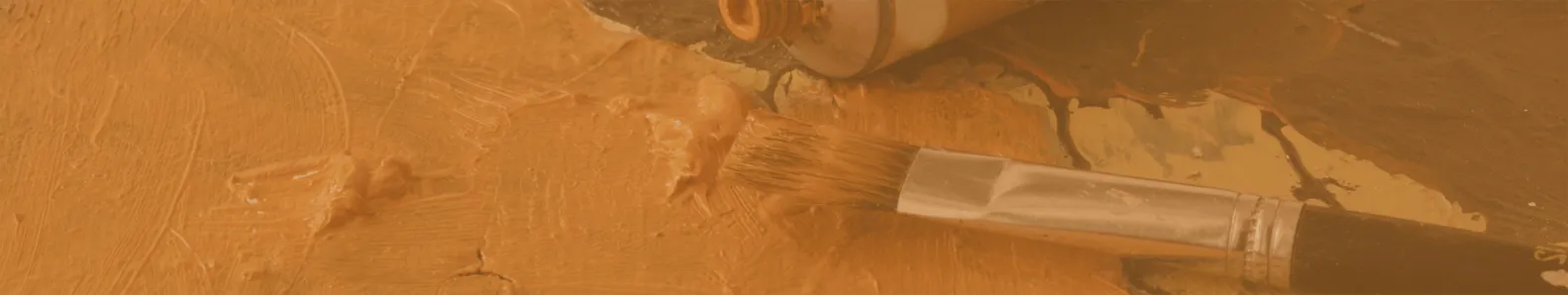 Arts & Humanities picture of tan oil paint and brush in a tan background
